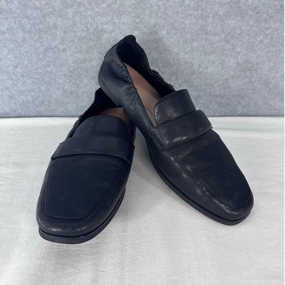 Cole Haan Women's sz 11 Trinnie Leather Loafer Black Classic Work Chic Slip On - Picture 1 of 9